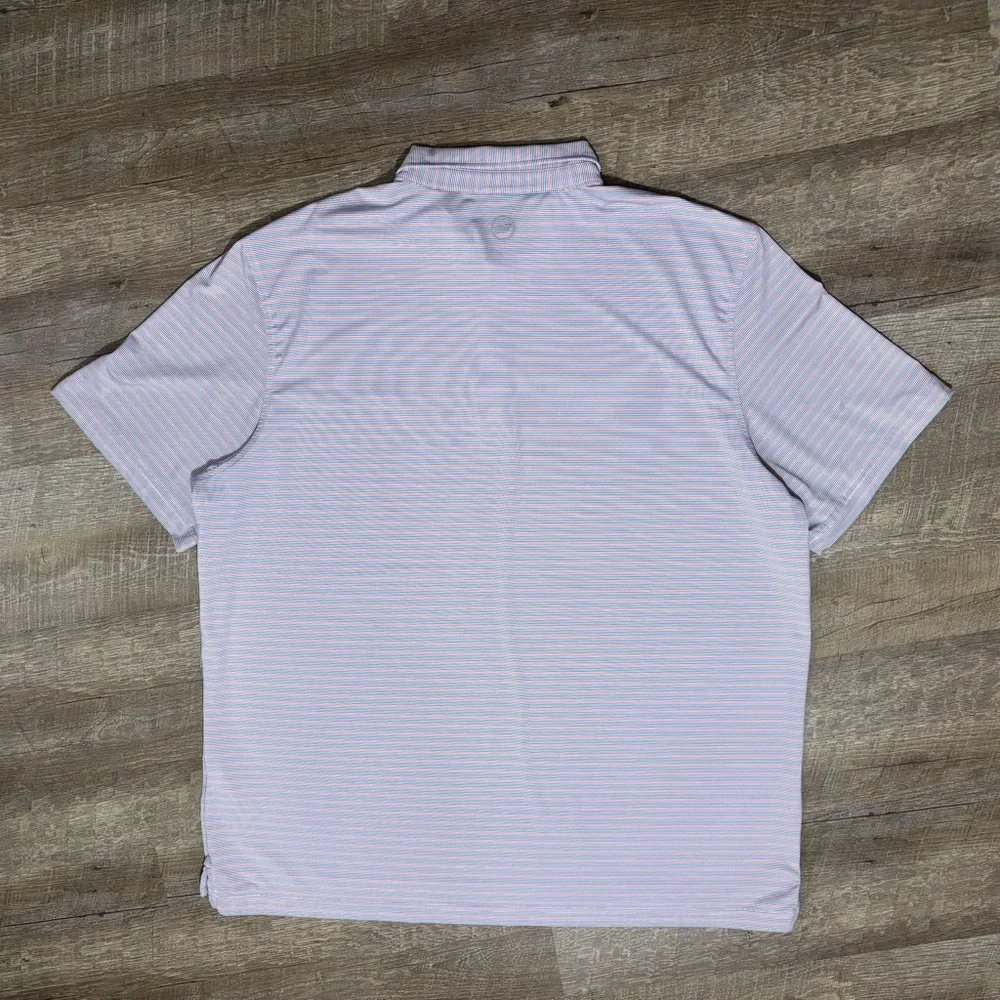 Vineyard Vines Sankaty Polo Red Blue White Stripe Performance XXL - Picture 2 of 9